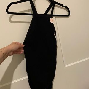 Seamless Black Open back Bodysuit